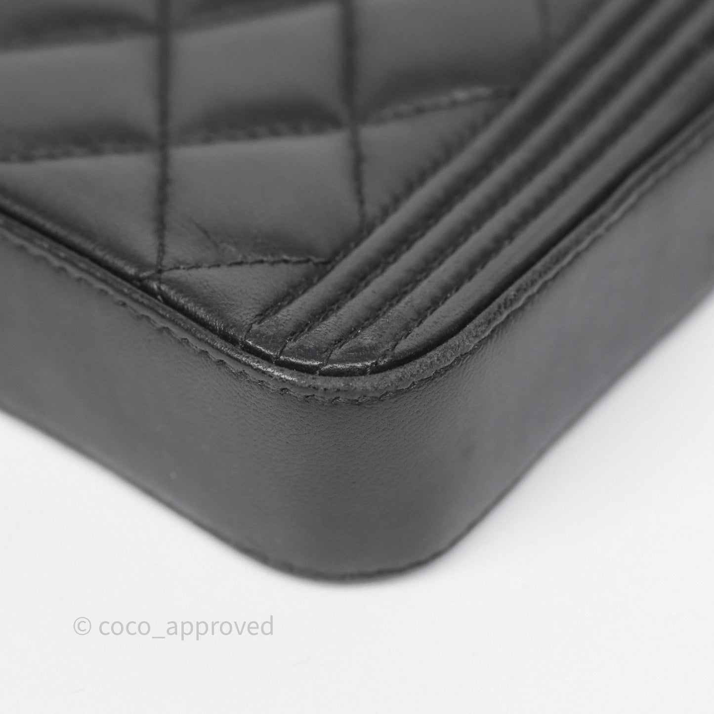 Chanel Boy Double Zip Clutch On Chain So Black Lambskin