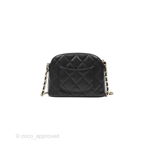 Chanel Black Caviar Clutch on Chain