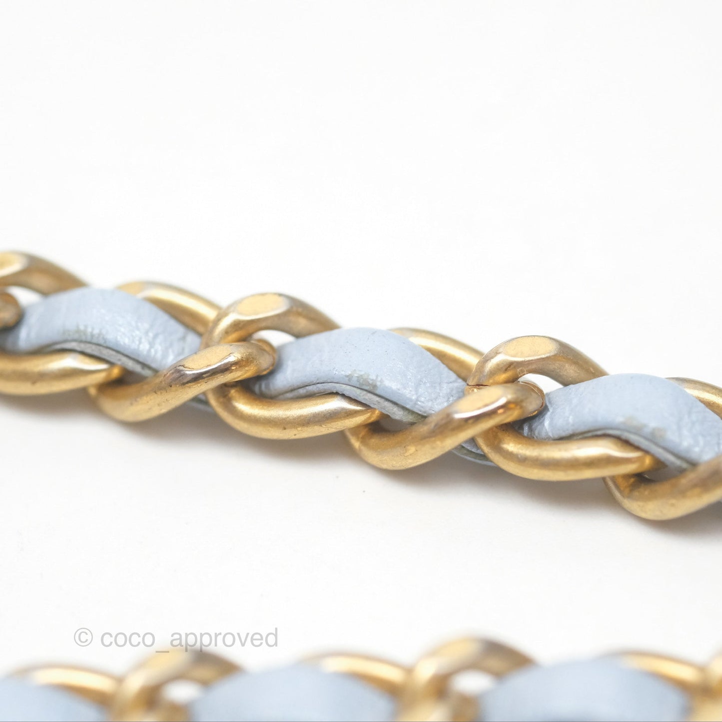 Chanel Quilted My Perfect Mini Iridescent Blue Caviar Aged Gold Hardware