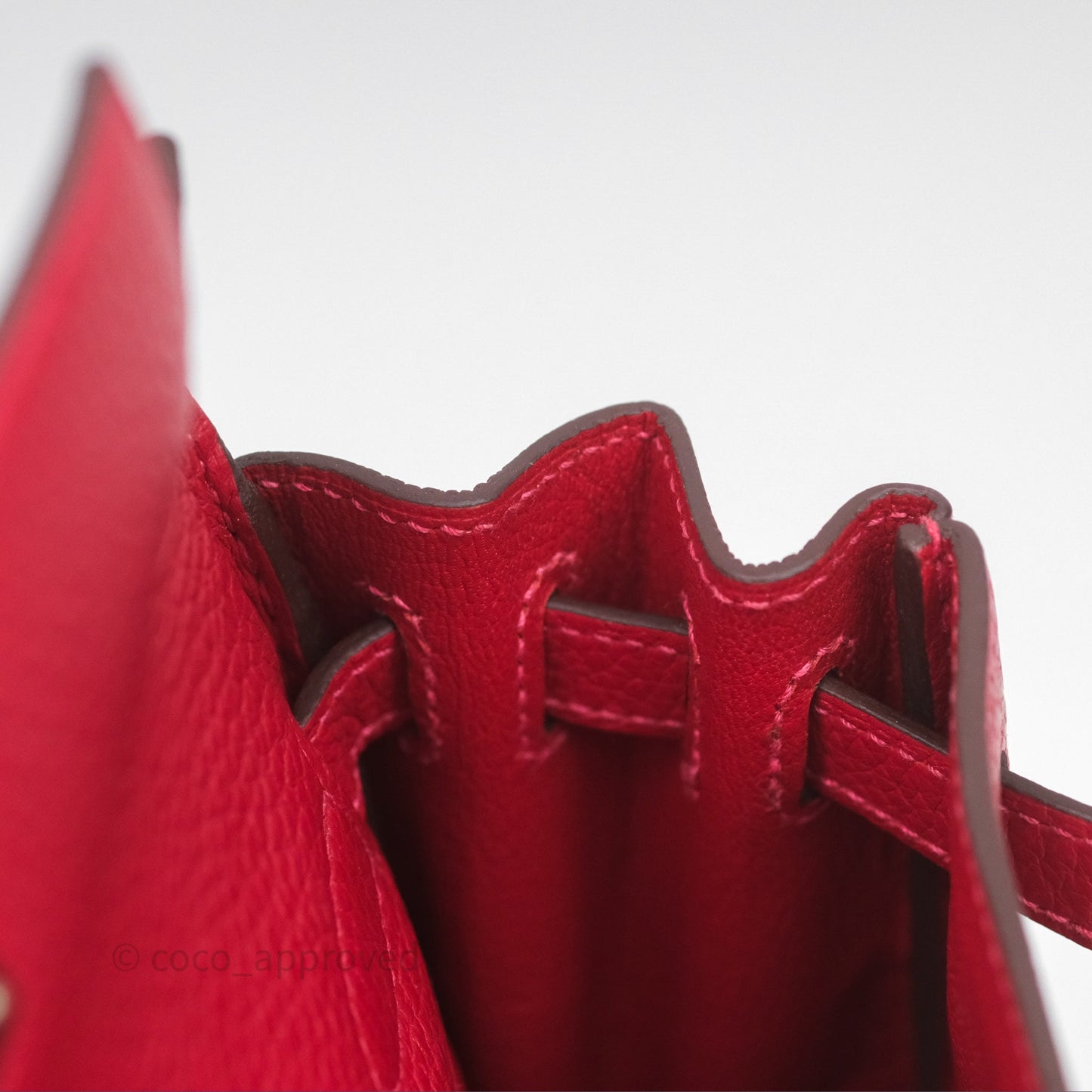 Hermès Kelly Ado Backpack Red Rouge Clemence Palladium Hardware