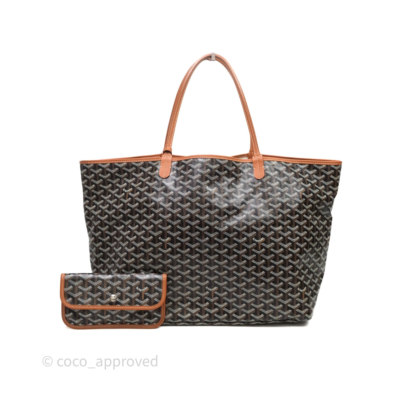 Goyard St Louis Tote GM Tan Black