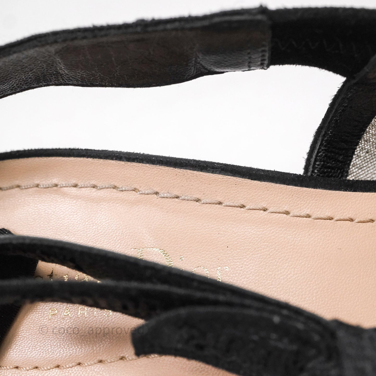Christian Dior Black Dot Dot Slingback Size 39