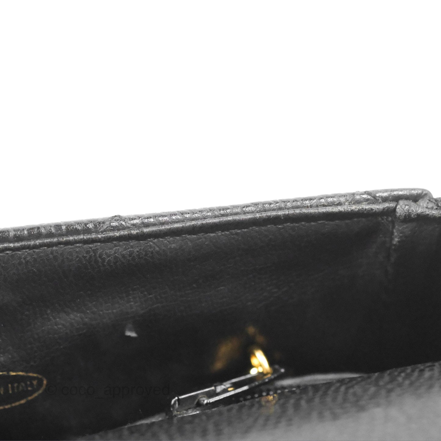 Chanel Vintage Belt Bag Quilted Black Caviar 24K Gold Hardware