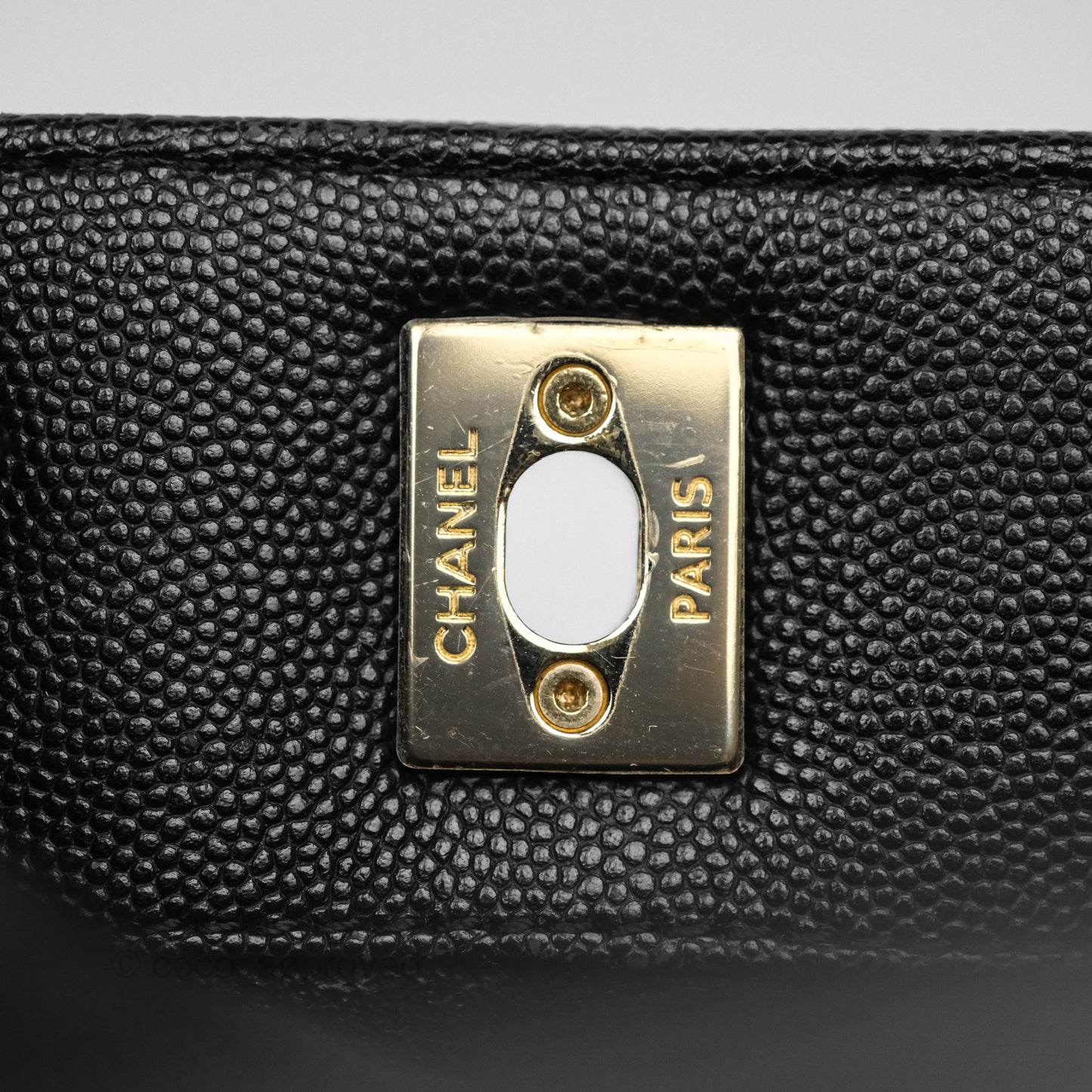 Chanel Small Business Affinity Shopping Bag Black Caviar Gold Hardware