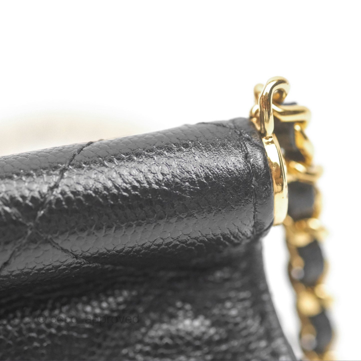 Chanel Clutch with Chain Black Caviar Gold Hardware 22K