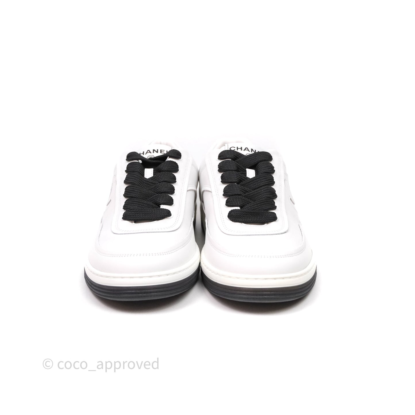 Chanel Logo Sneakers White Size 39