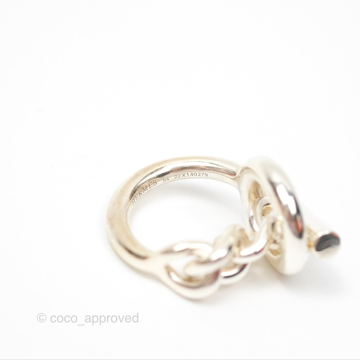 Hermes Croisette Ring Large Model Sterling Silver