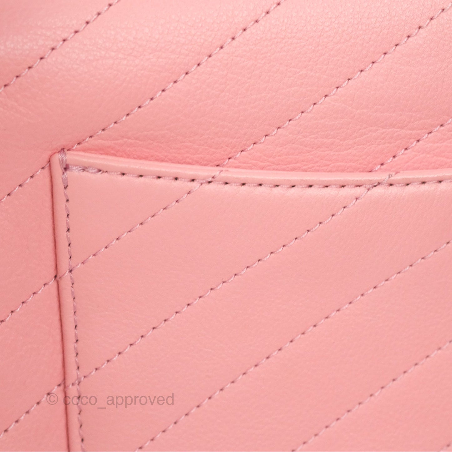 Chanel Small Chevron Chic Top Handle Flap Pink Grained Calfskin Gold Hardware