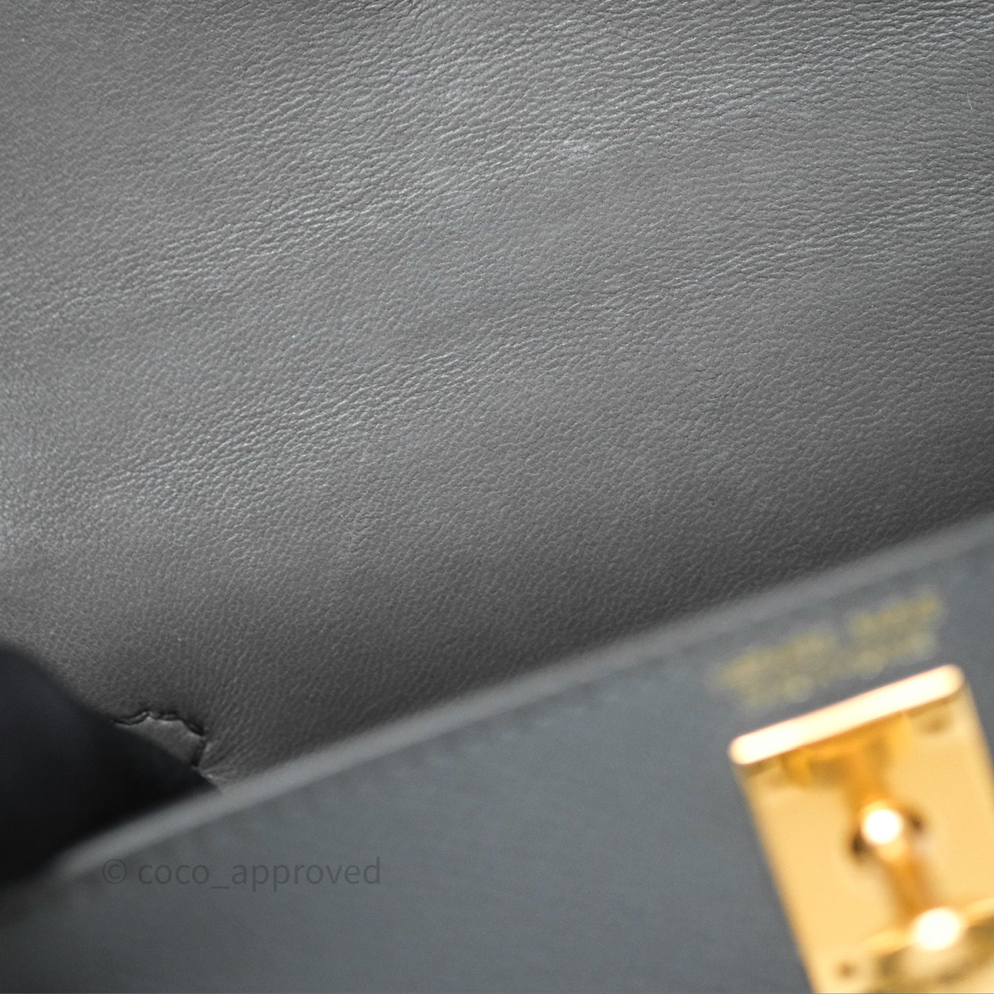 Hermès Mini Kelly II Vert Amande 63 Epsom Gold Hardware