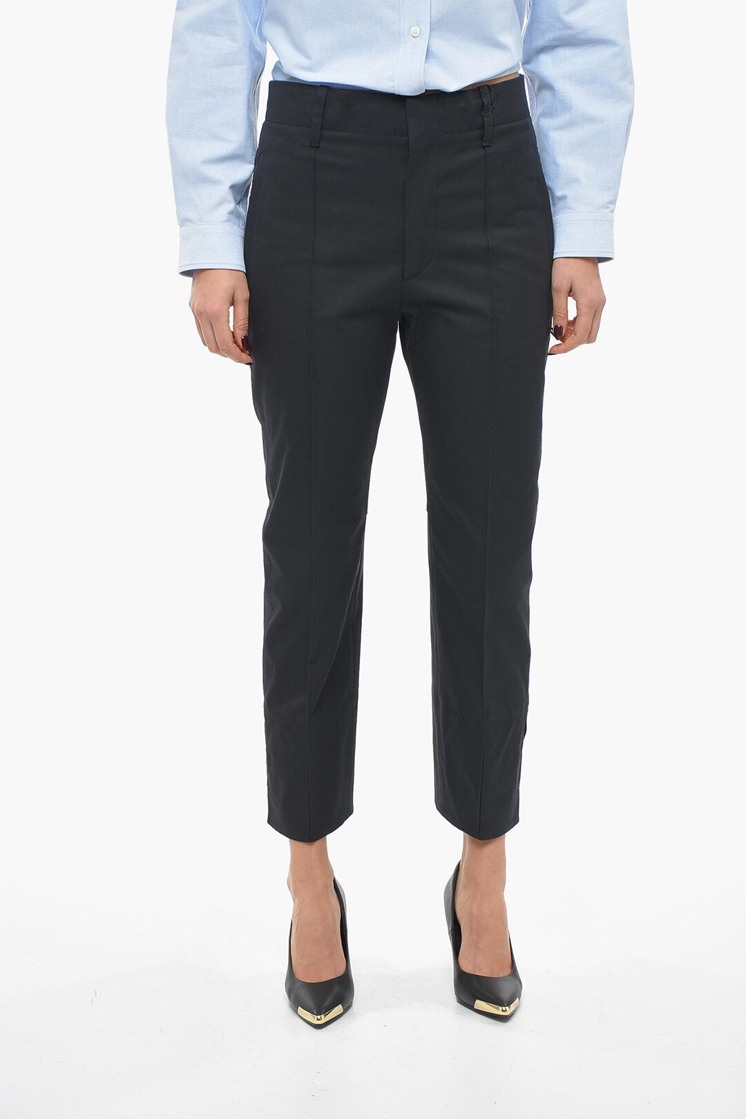 Luxury Bottega Veneta Cotton Twill Pants with Tapered Fit