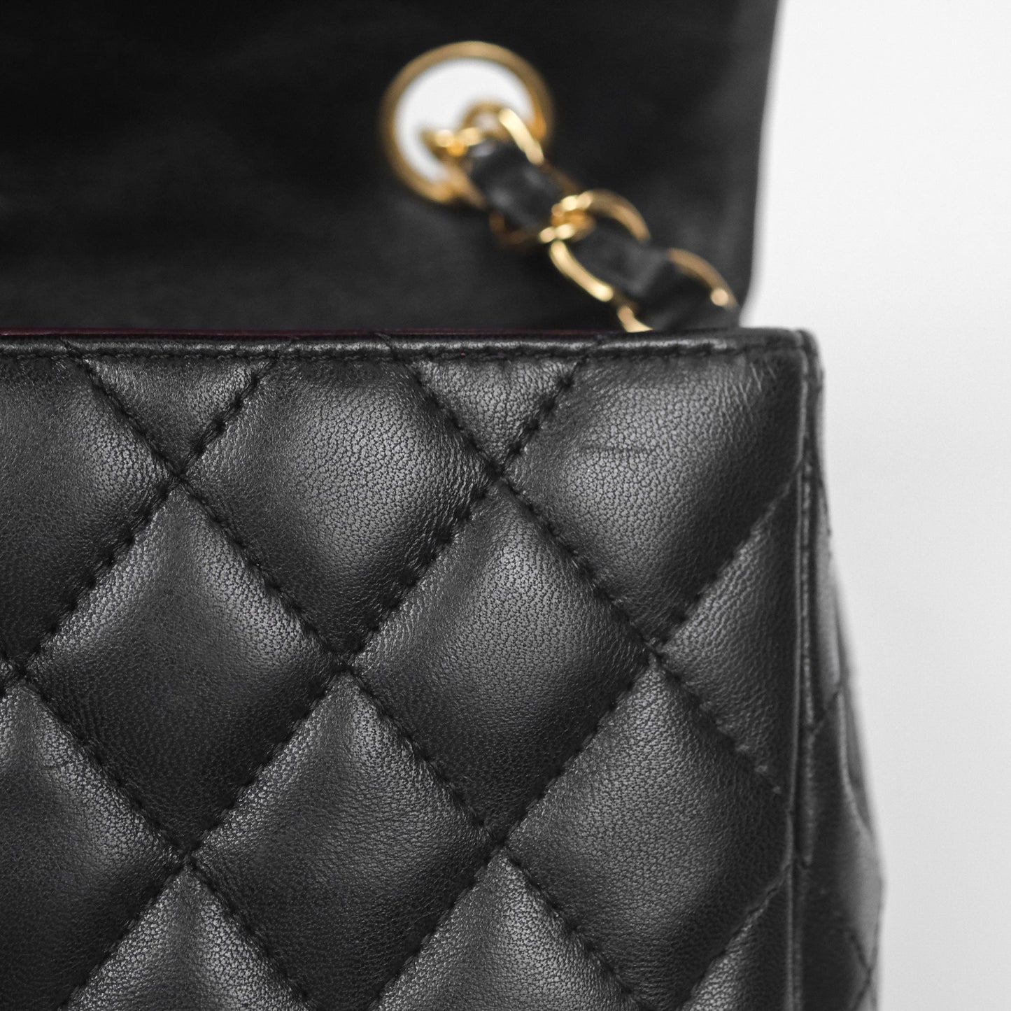 Chanel Quilted East West Flap Bag Black Lambskin Gold Hardware