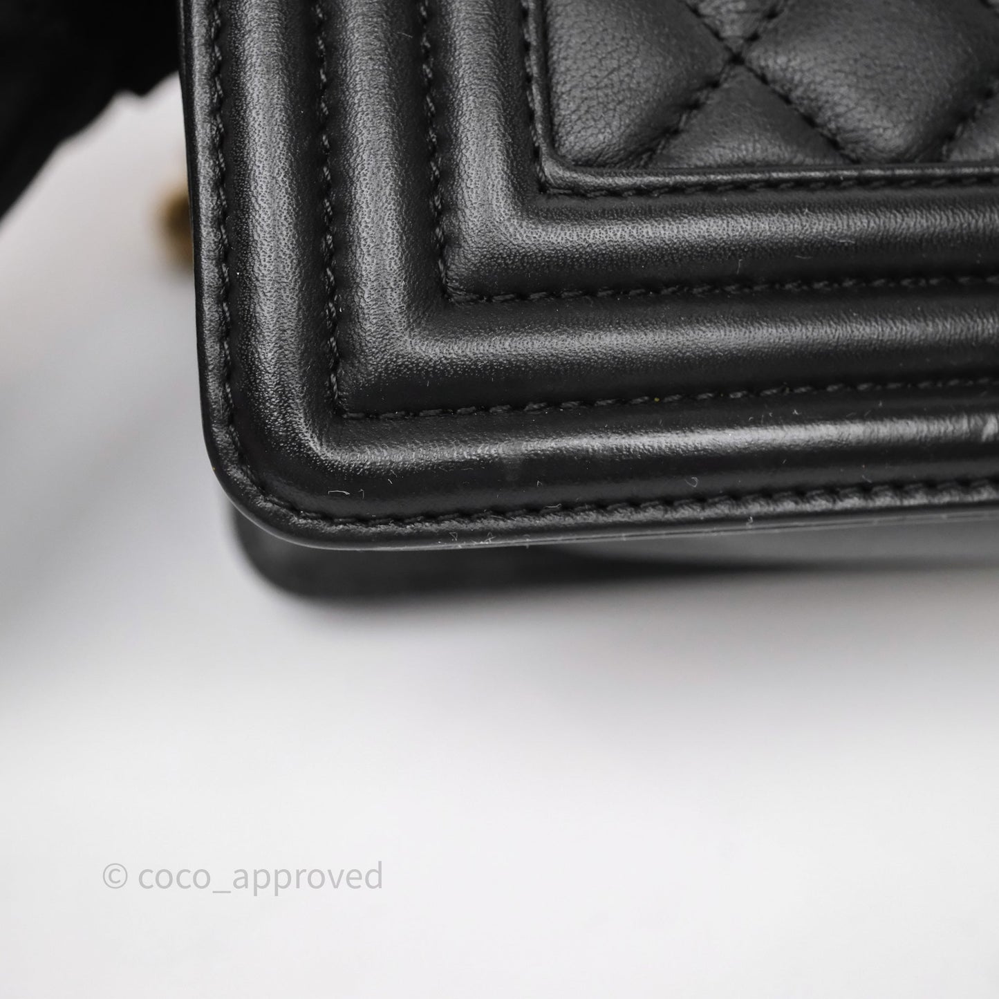 Chanel Small Boy Black Lambskin Aged Gold Hardware