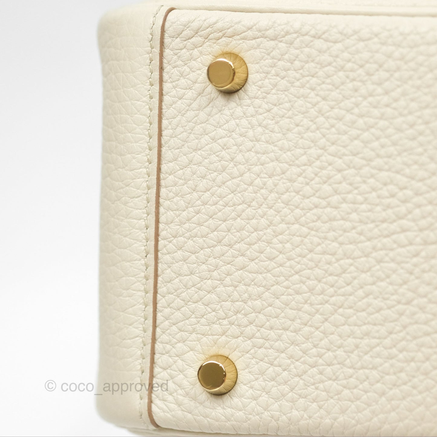 Hermès Mini Lindy 20 Beton Clemence Gold Hardware