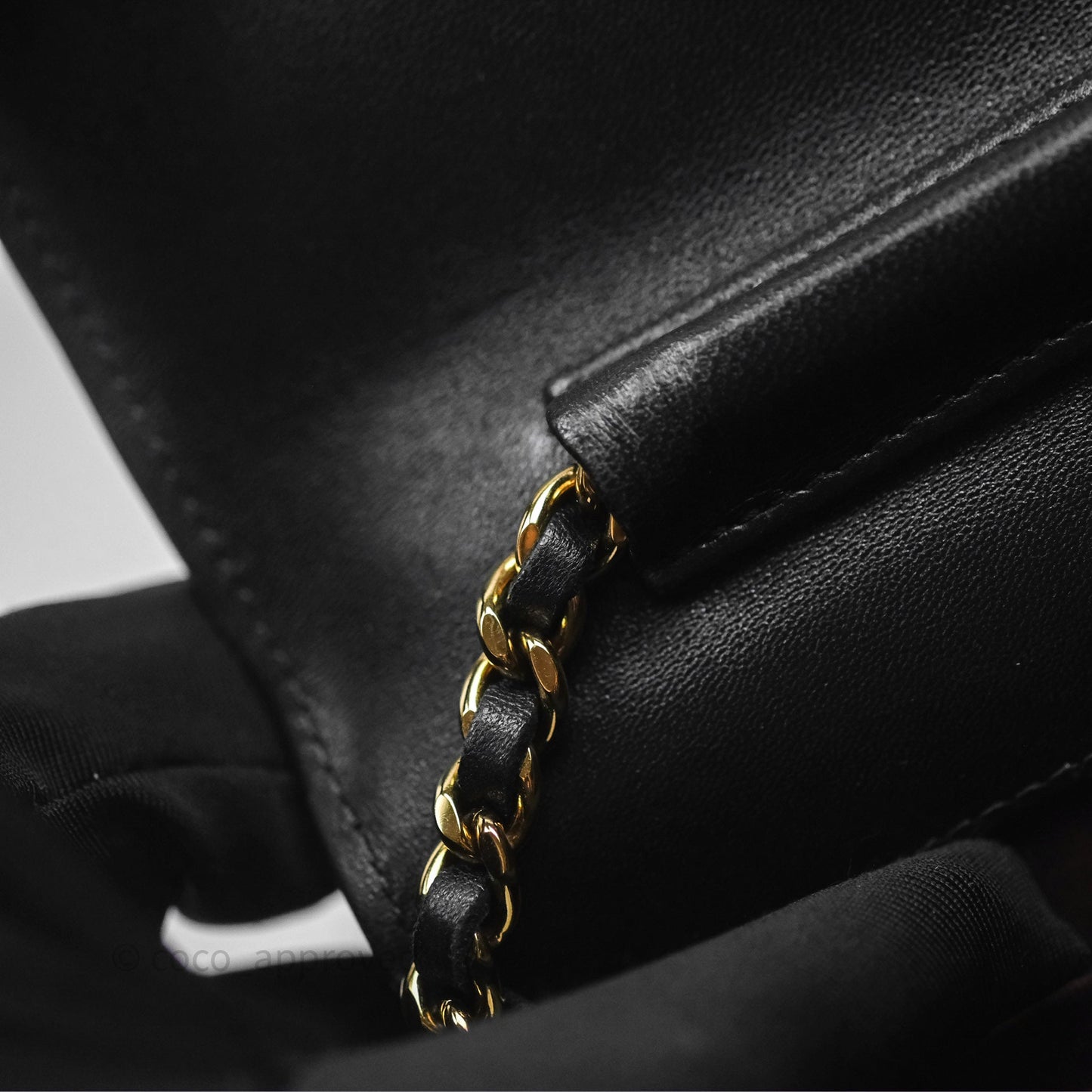 Chanel Quilted Classic Wallet on Chain WOC Black Lambskin Gold Hardware