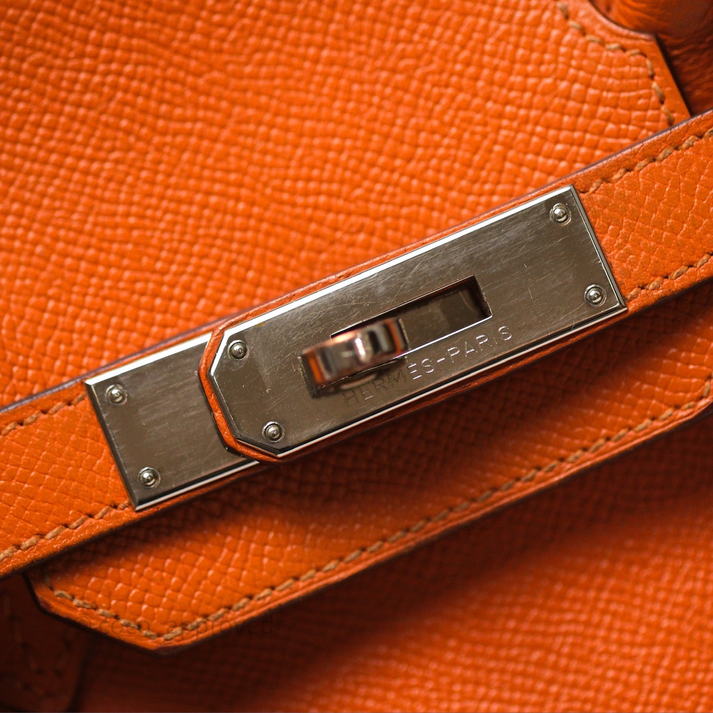 Hermès Birkin 30 Retourne Orange Epsom Palladium Hardware