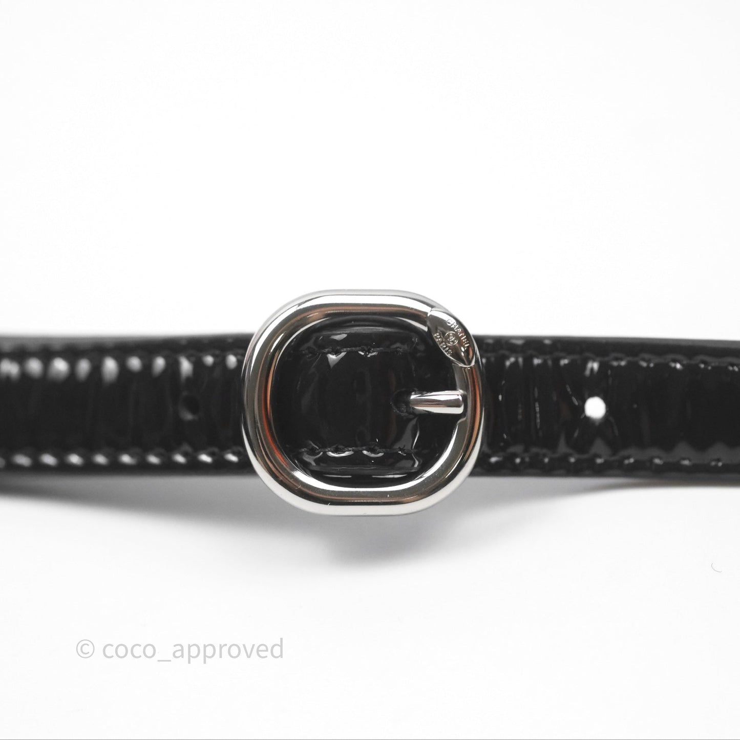 Chanel Double Waist Belt Bag Patent Pink / Black Silver Hardware