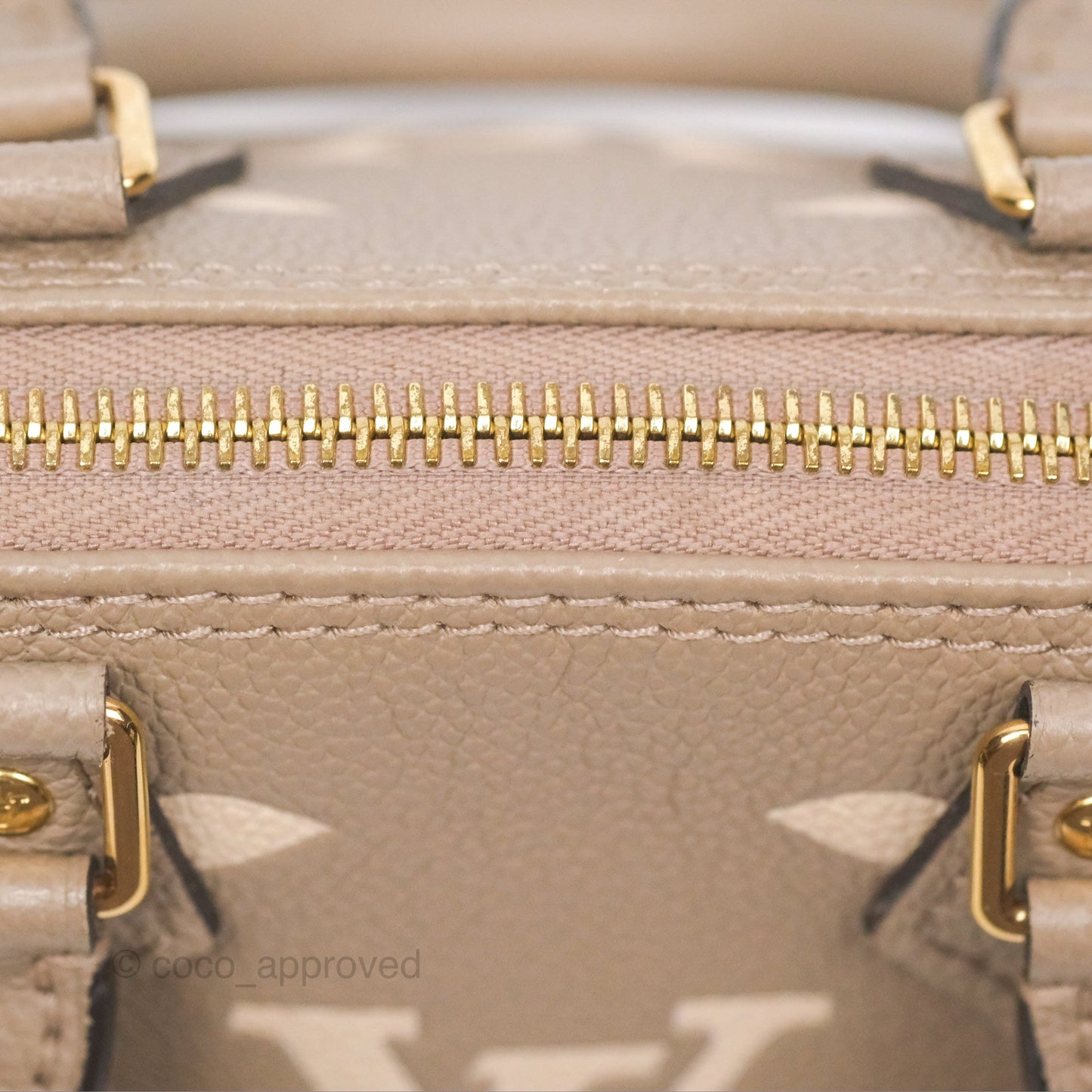 Louis Vuitton Nano Speedy Monogram Empreinte Dove/Cream