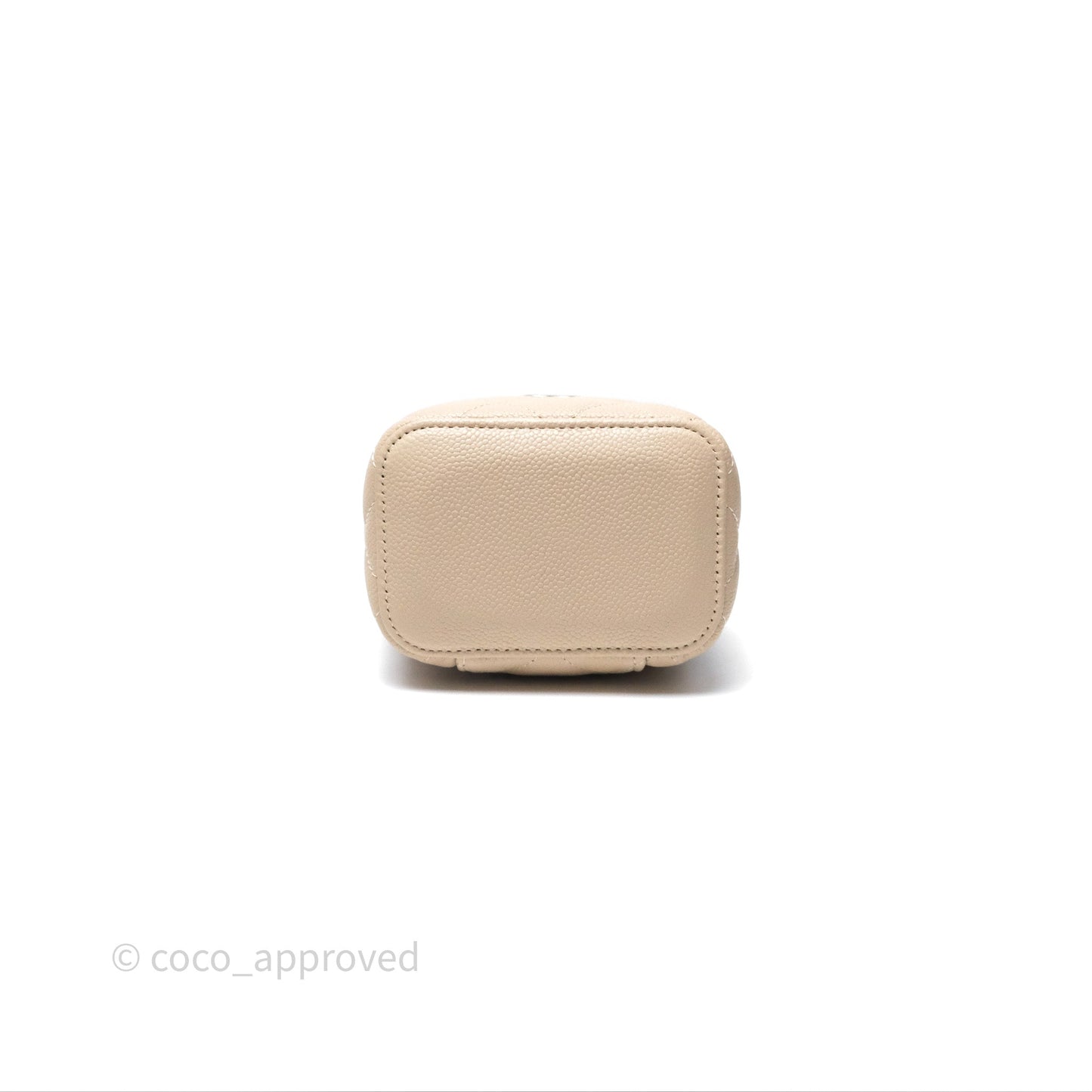 Chanel Mini Vanity With CC Chain Beige Caviar Gold Hardware