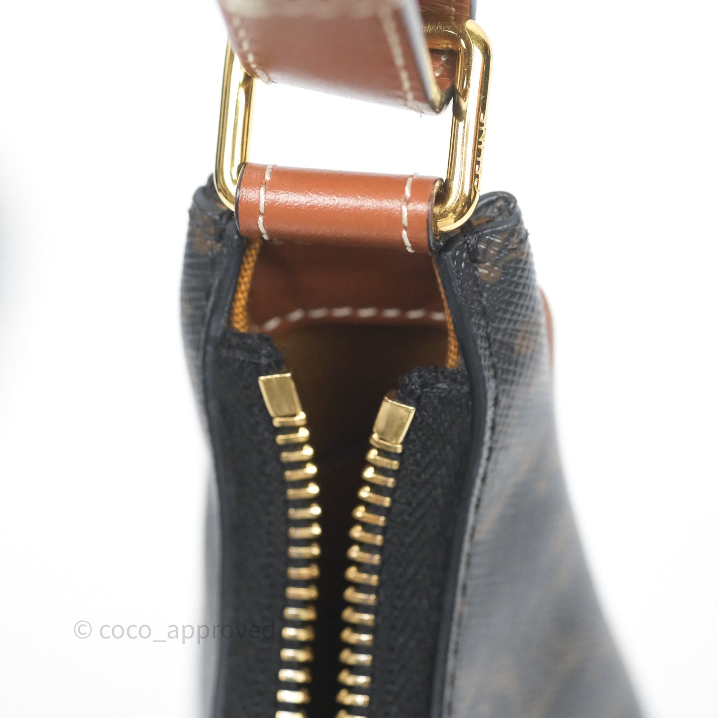 Celine Ava Bag In Triomphe Canvas Calfskin Tan