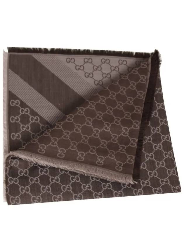 Luxury Gucci Trending 2025 GG Jacquard Square Muffler Brown