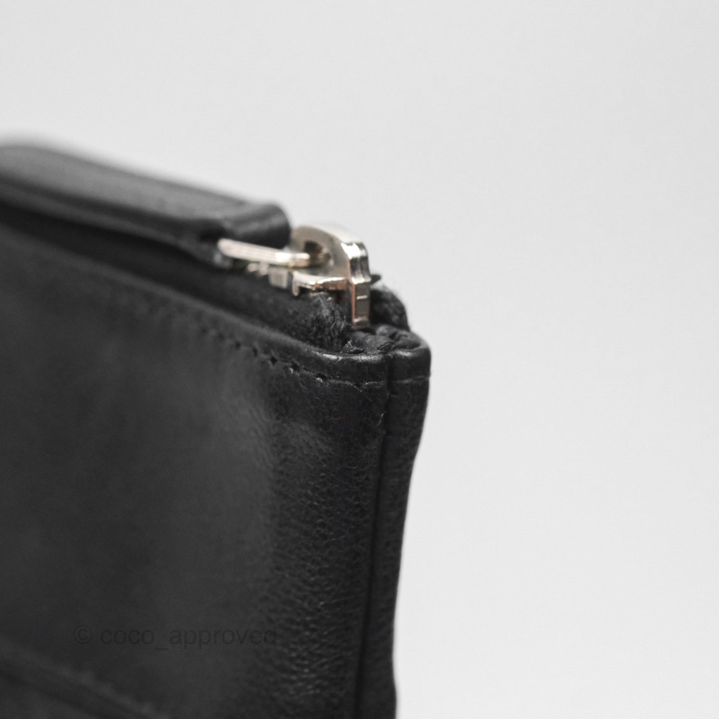 Chanel Mademoiselle Quilted Large O Case Clutch Black Lambskin