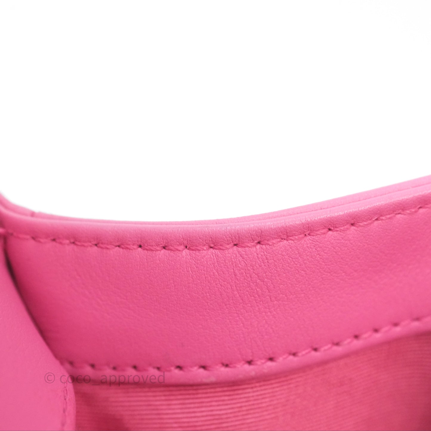 Chanel Small Boy Pink Calfskin Aged Gold Hardware