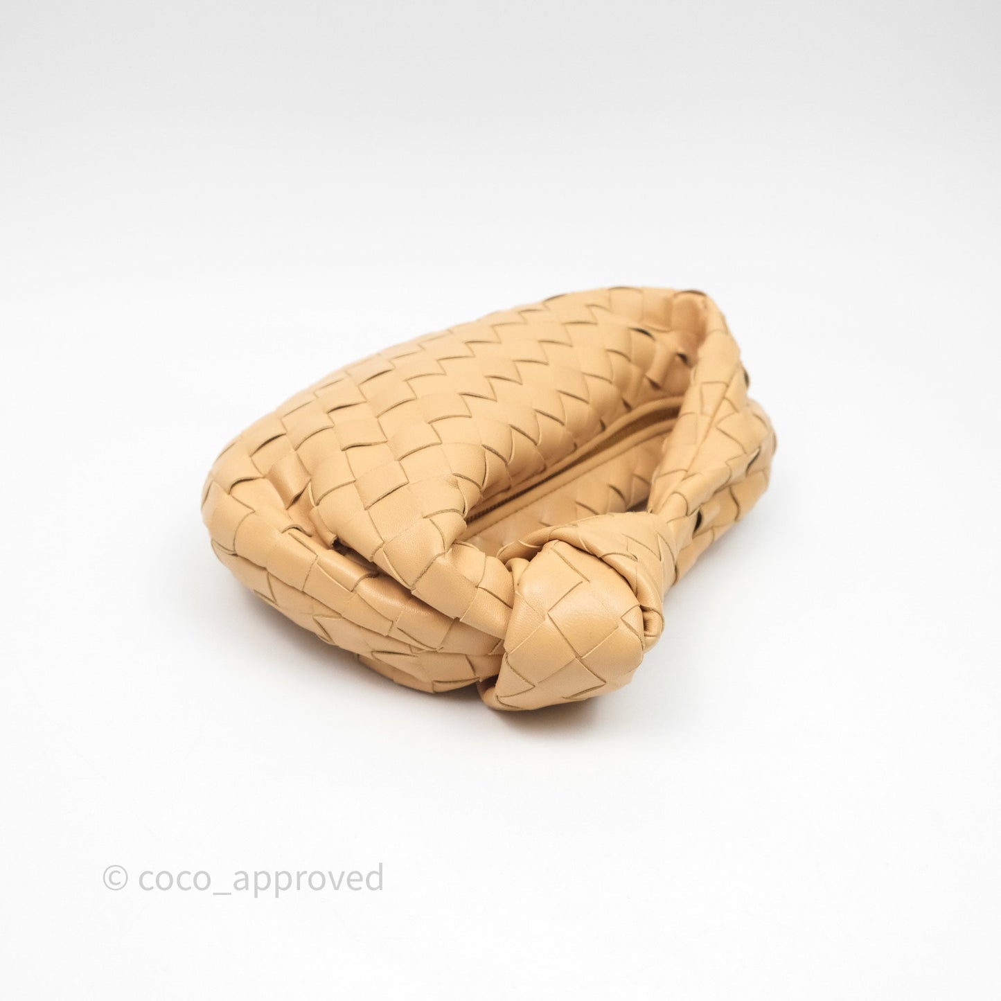 Bottega Veneta Mini Jodie Bag Intrecciato Almond Lambskin