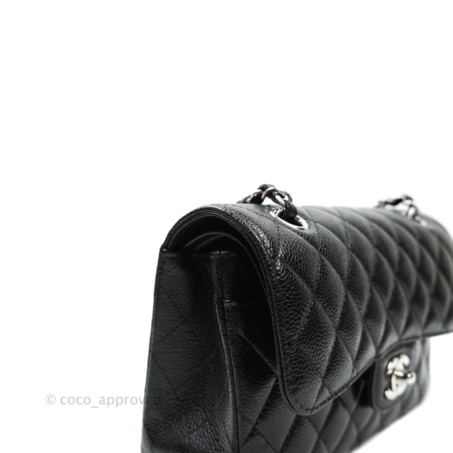 Chanel Small S/M Quilted Classic Flap Black Caviar Silver Hardware