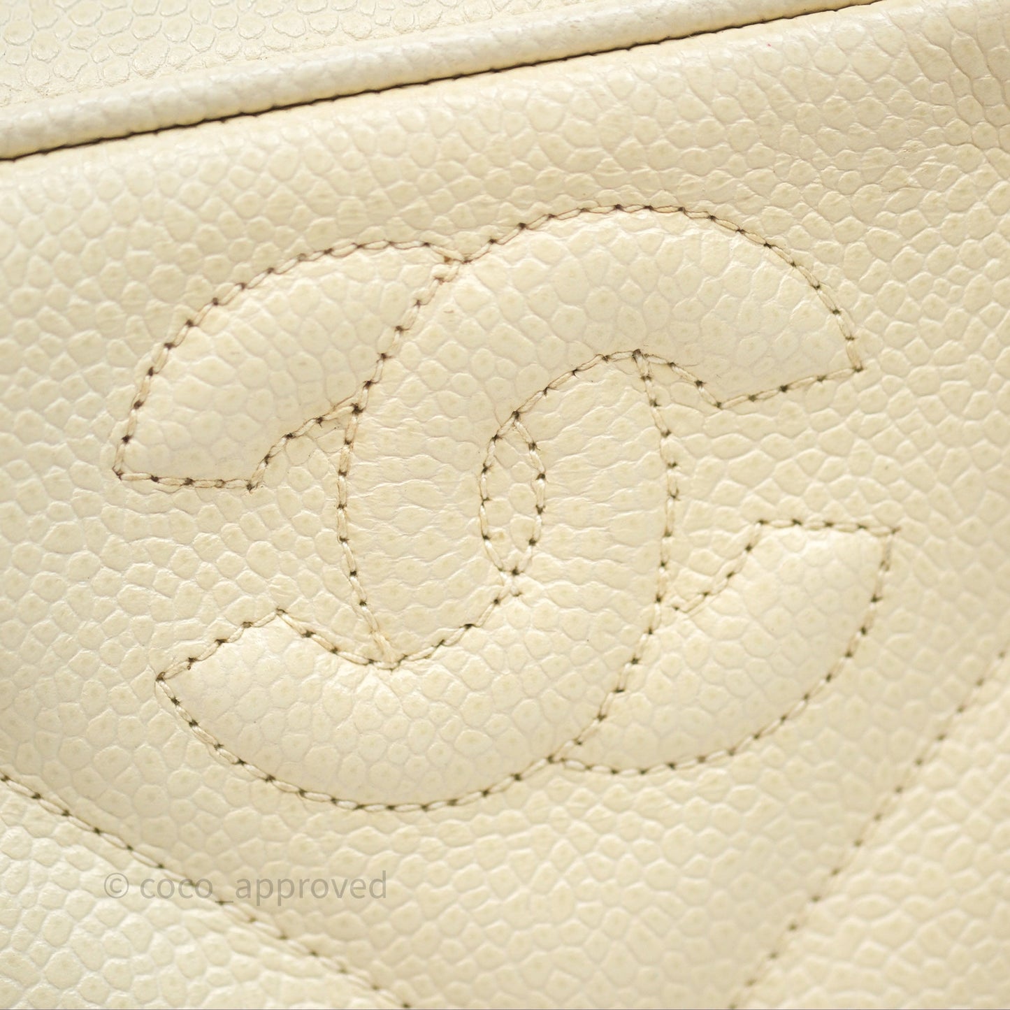 Chanel Vintage Chevron Camera Bag Light Beige Caviar Gold Hardware