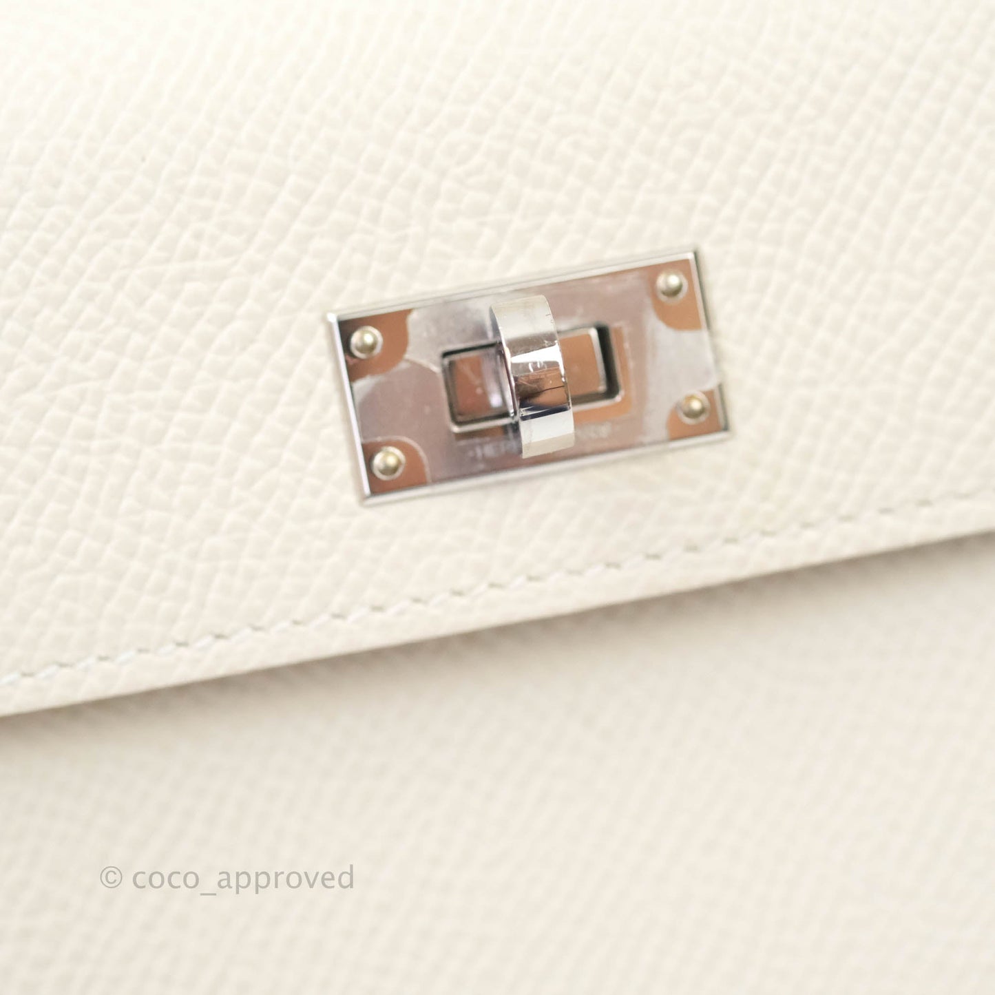 Hermès Kelly Pocket Compact Wallet Epsom Cream