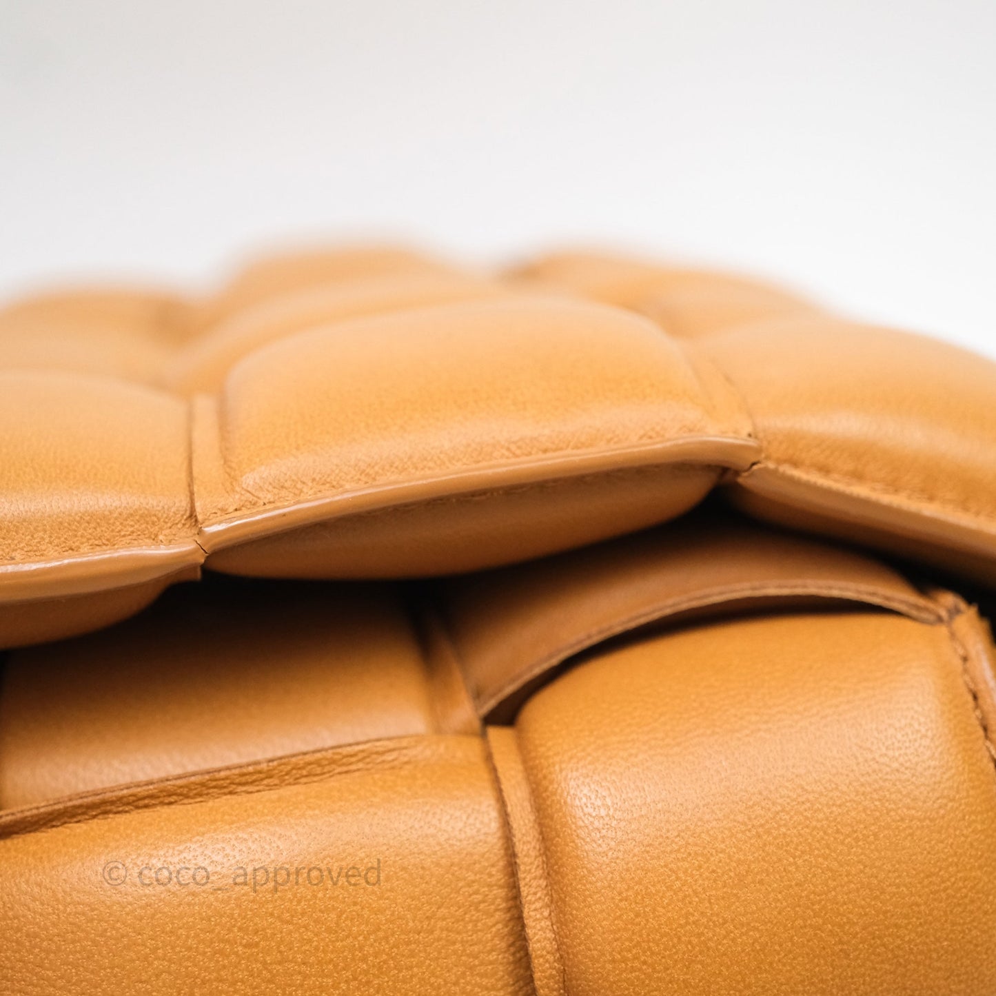 Bottega Veneta Padded Cassette Camel Lambskin
