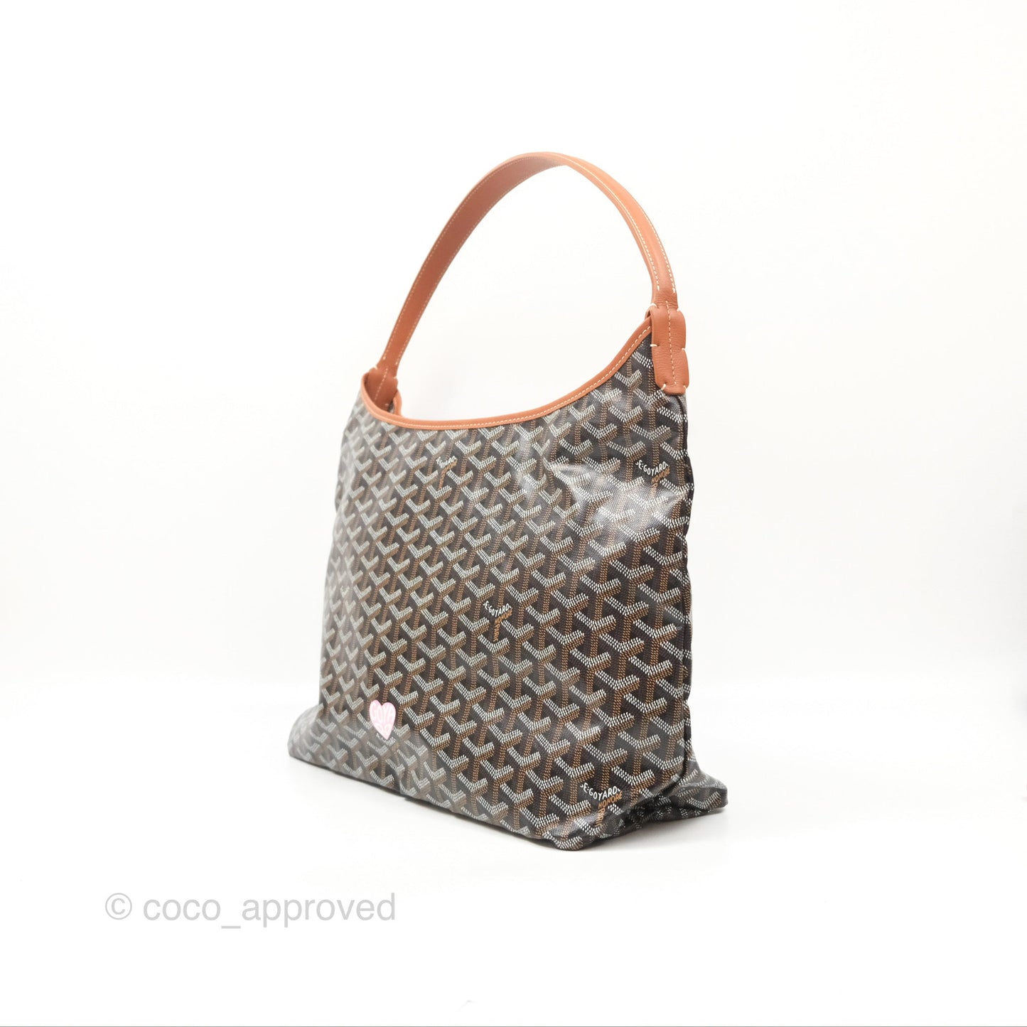 Goyard Bohème Hobo Bag Black/Tan Goyardine Canvas