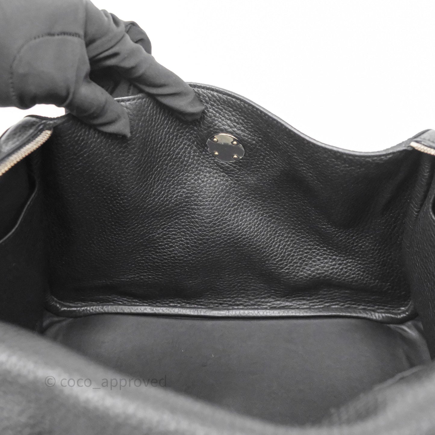 Hermès Lindy 30 Black Clemence Palladium Hardware