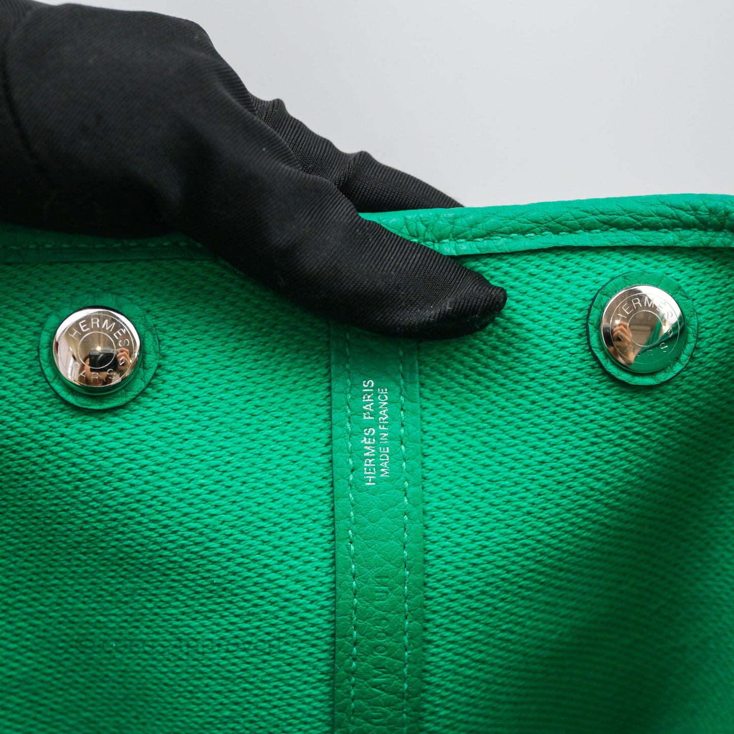 Hermès Garden Party 36 Canvas Ecru-Menthe / Menthe