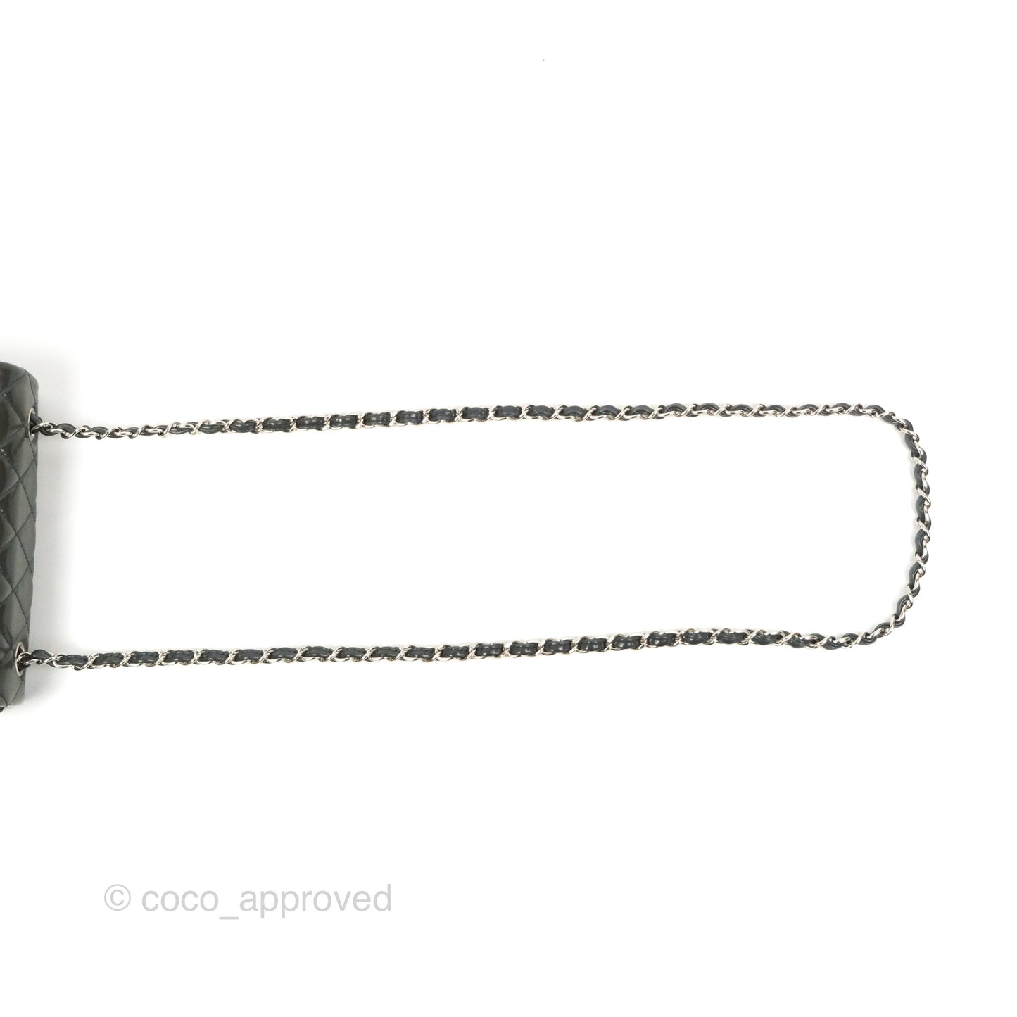 Chanel Quilted Mini Rectangular Green Patent Silver Hardware