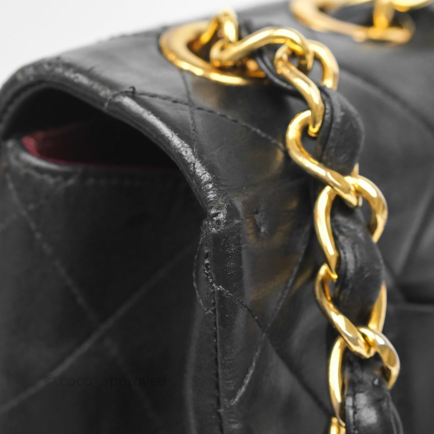 Chanel Vintage XL Jumbo Single Flap Black Lambskin 24K Gold Hardware