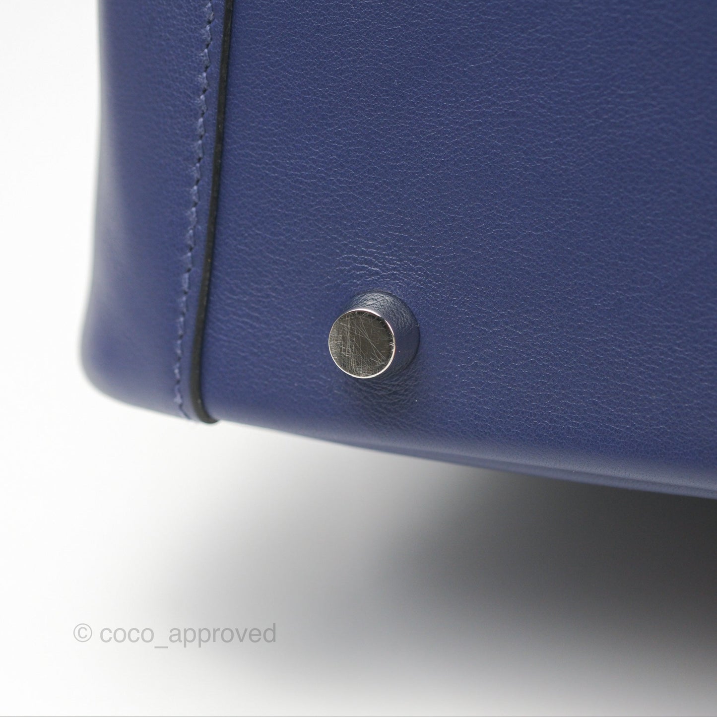 Hermès Lindy Tressage De Cuir 30 Bleu Encre/Brique/Black Swift Palladium Hardware