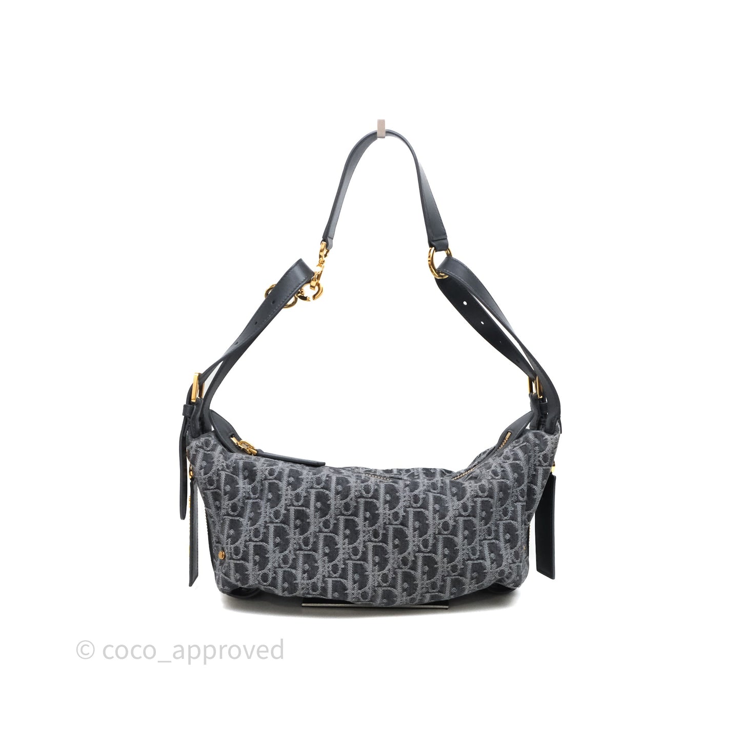 Dior Small D-Journey Bag Gray Denim Dior Oblique Jacquard