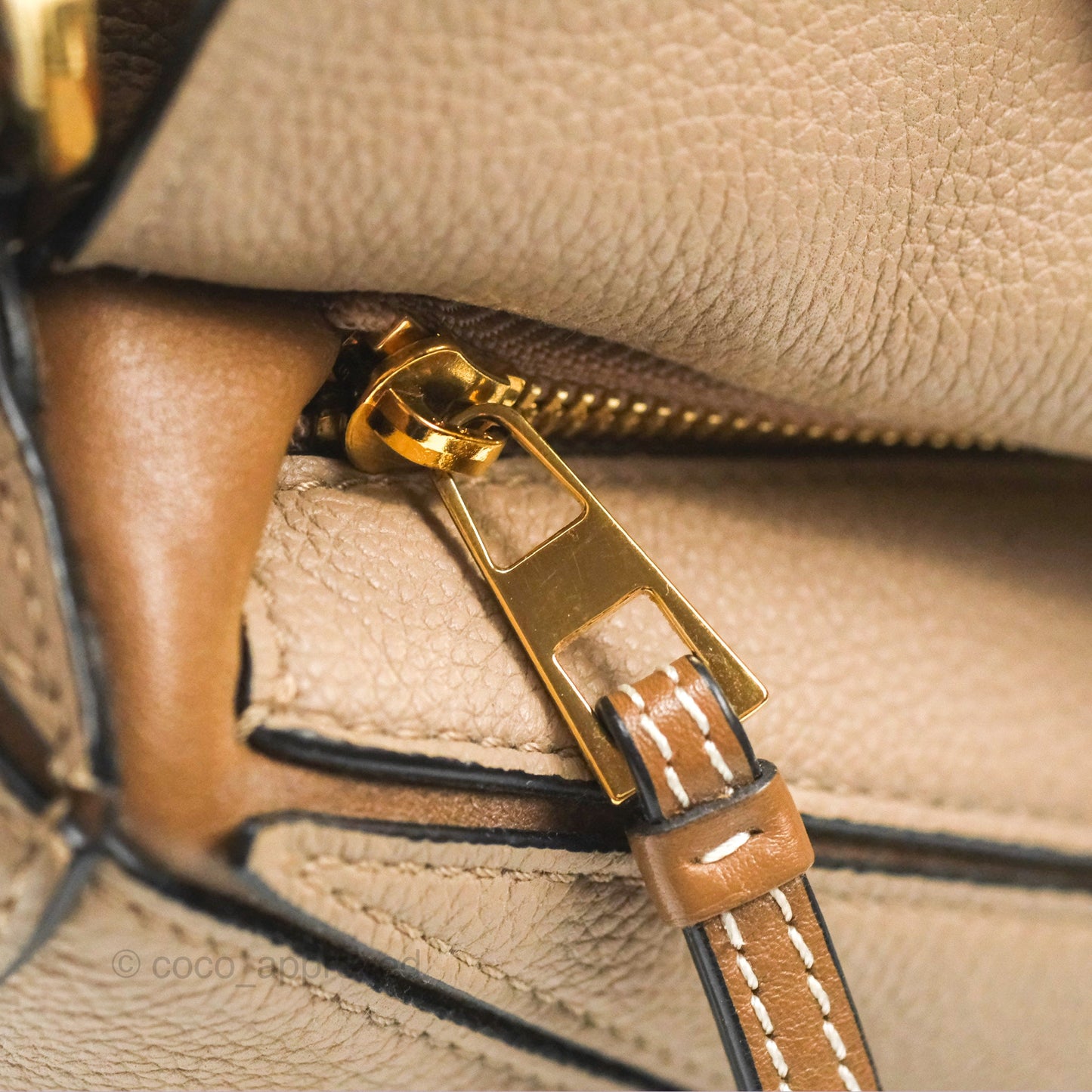Loewe Small Puzzle Bag Sand Mink Grained Calfskin
