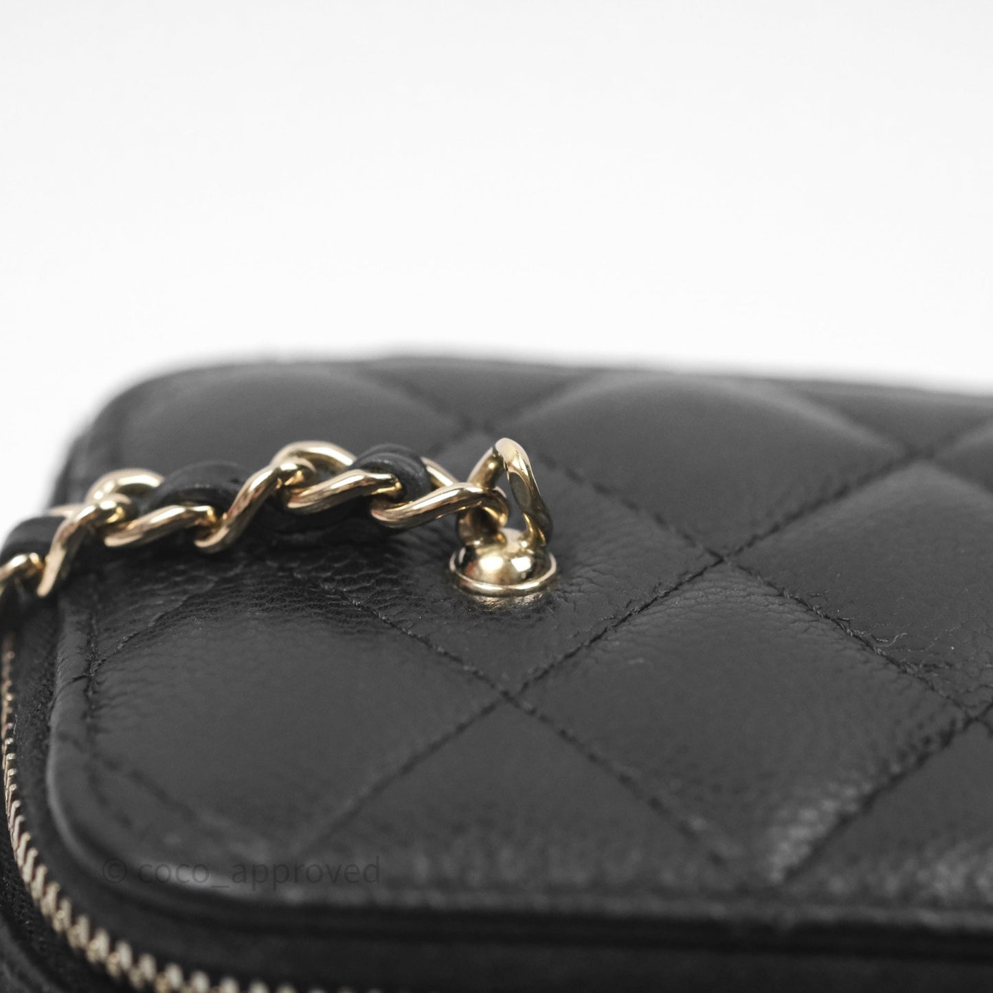 Chanel Vanity with CC Chain Black Caviar Gold Hardware