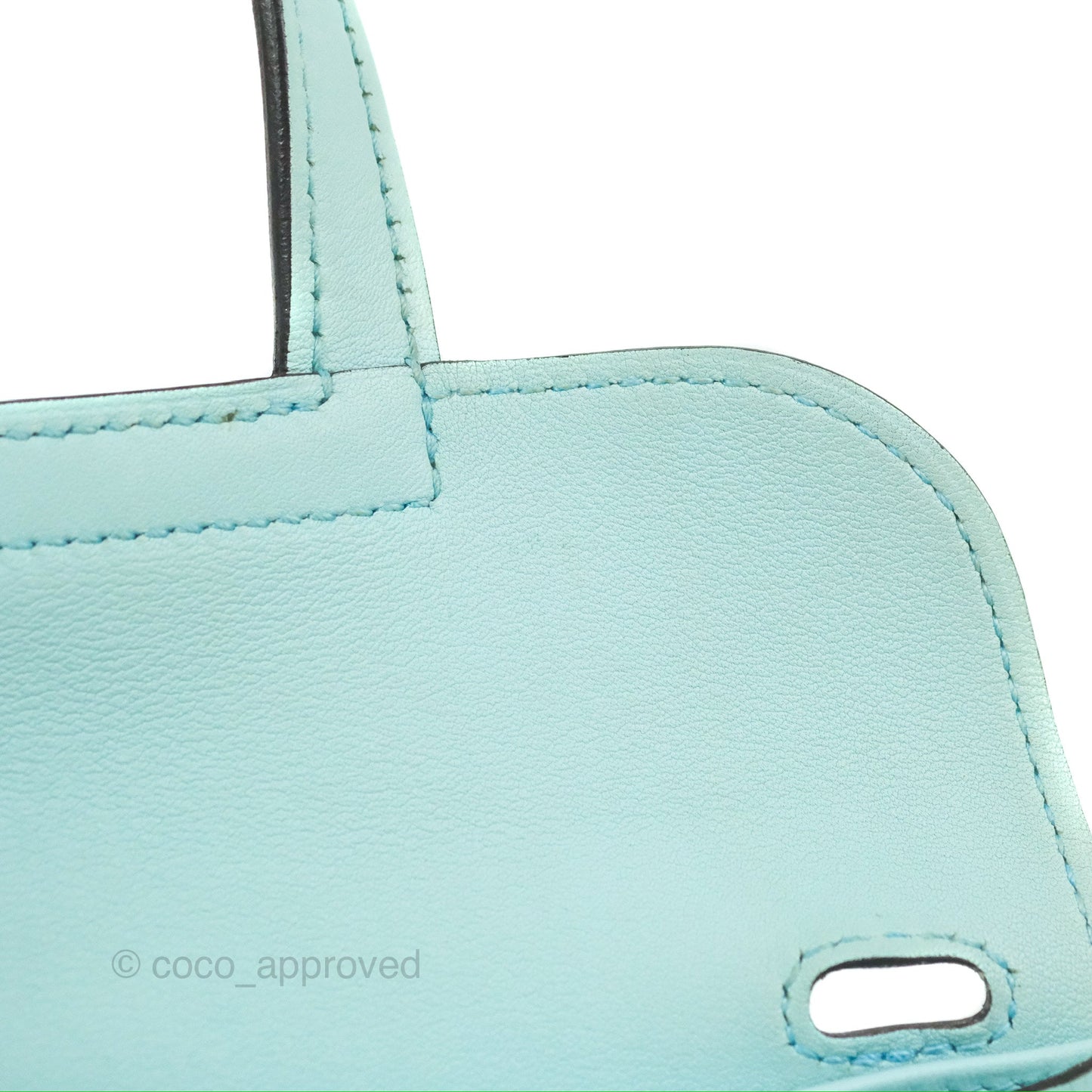 Hermès Halzan 22 Mini Aqua Swift Palladium Hardware