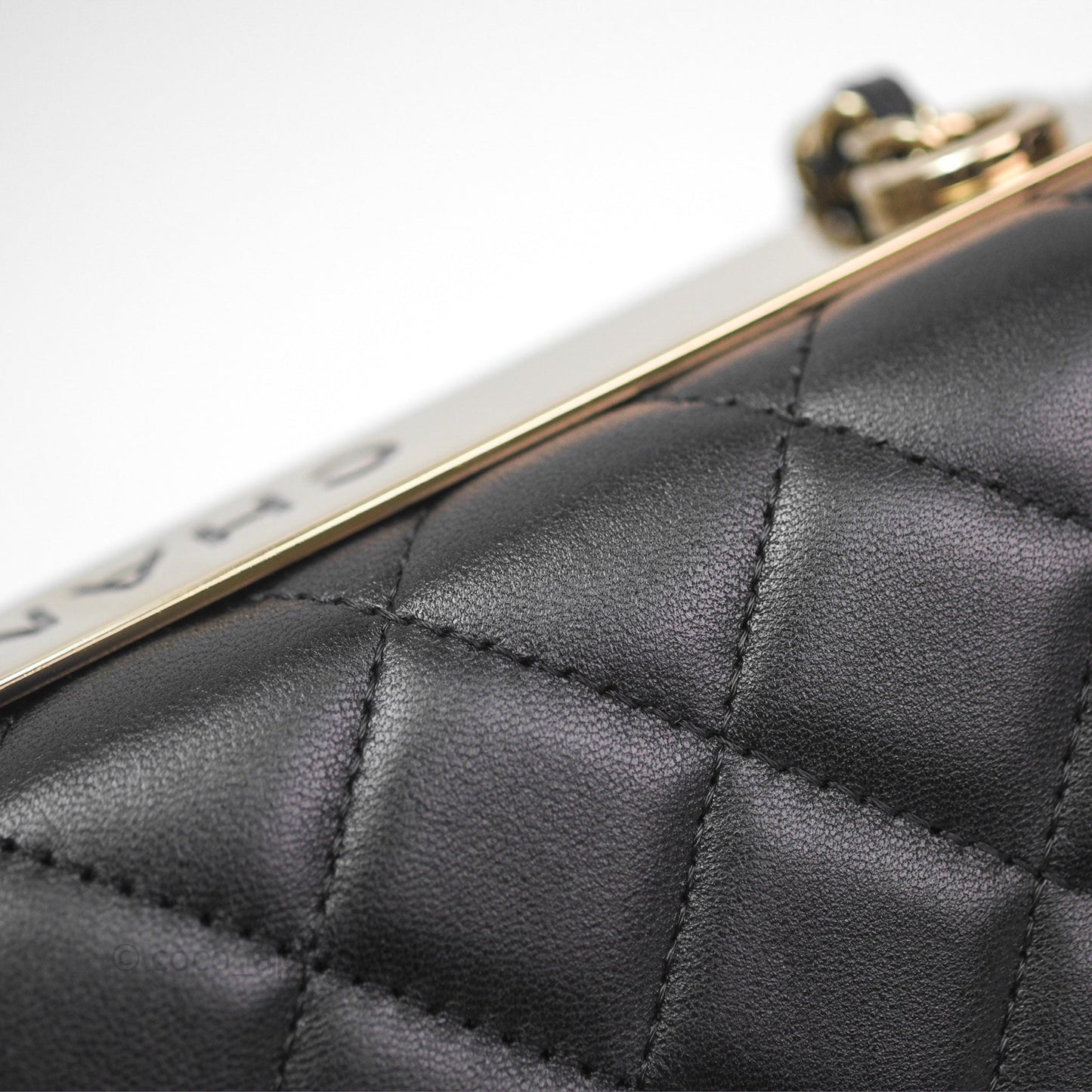 Chanel Trendy CC WOC Wallet on Chain Black Lambskin Gold Hardware