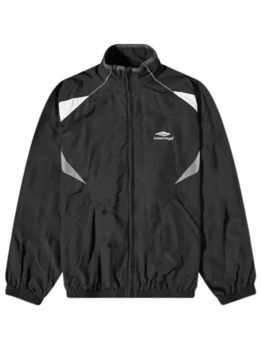 Luxury Balenciaga 3B Sports Icon Medium Fit Track Jacket Black