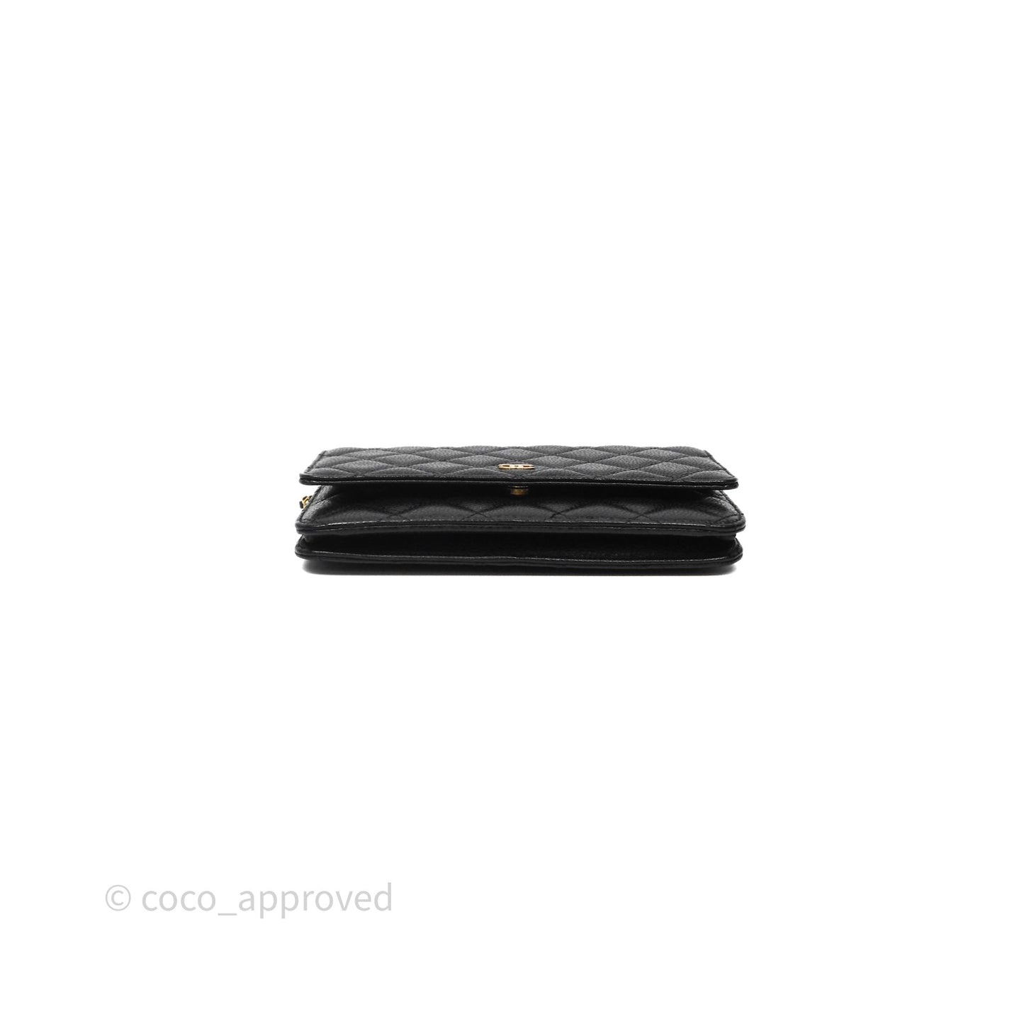 Chanel Quilted WOC Black Caviar Gold Hardware