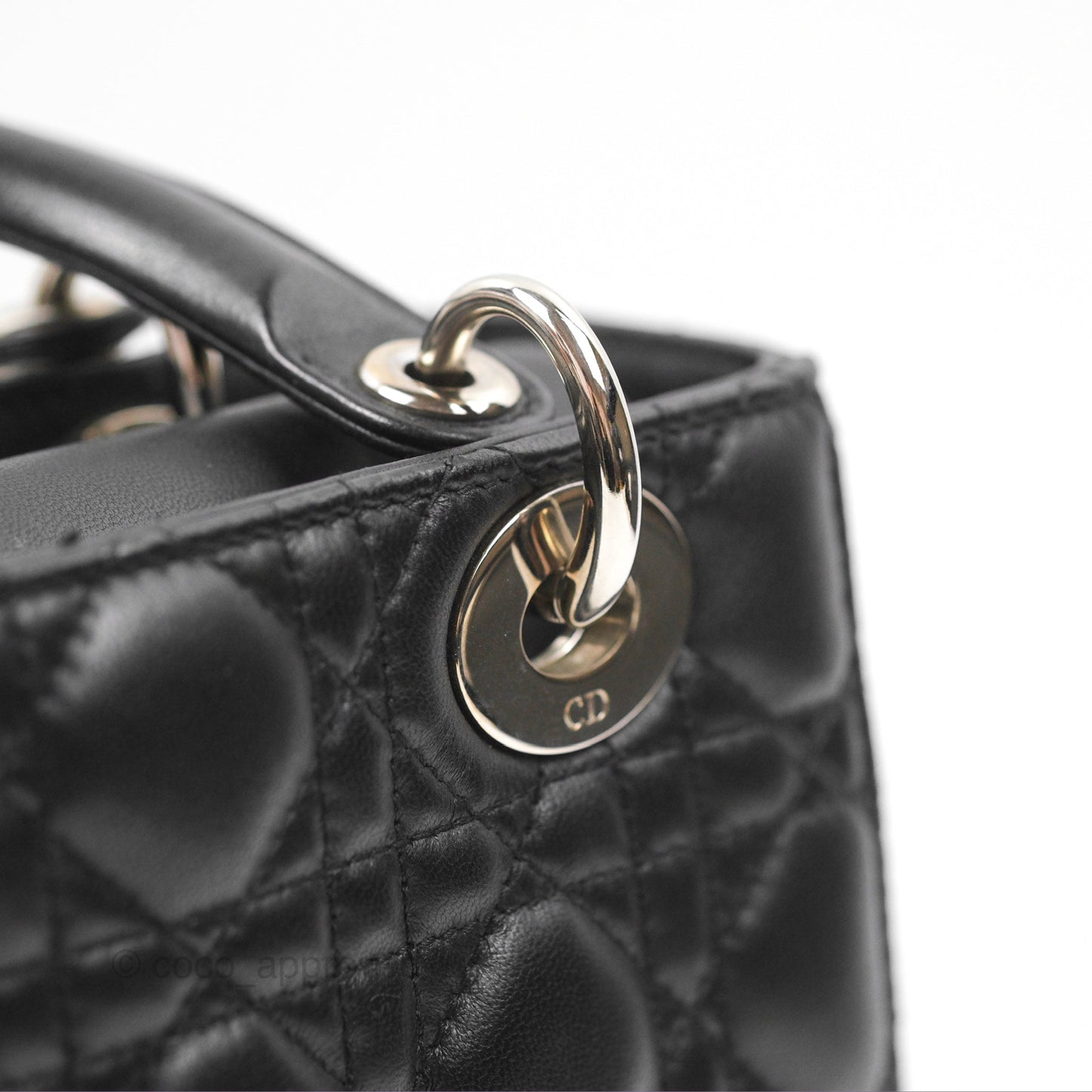 Christian Dior My ABCDior Lady Dior Bag Cannage Lambskin Black Gold Hardware