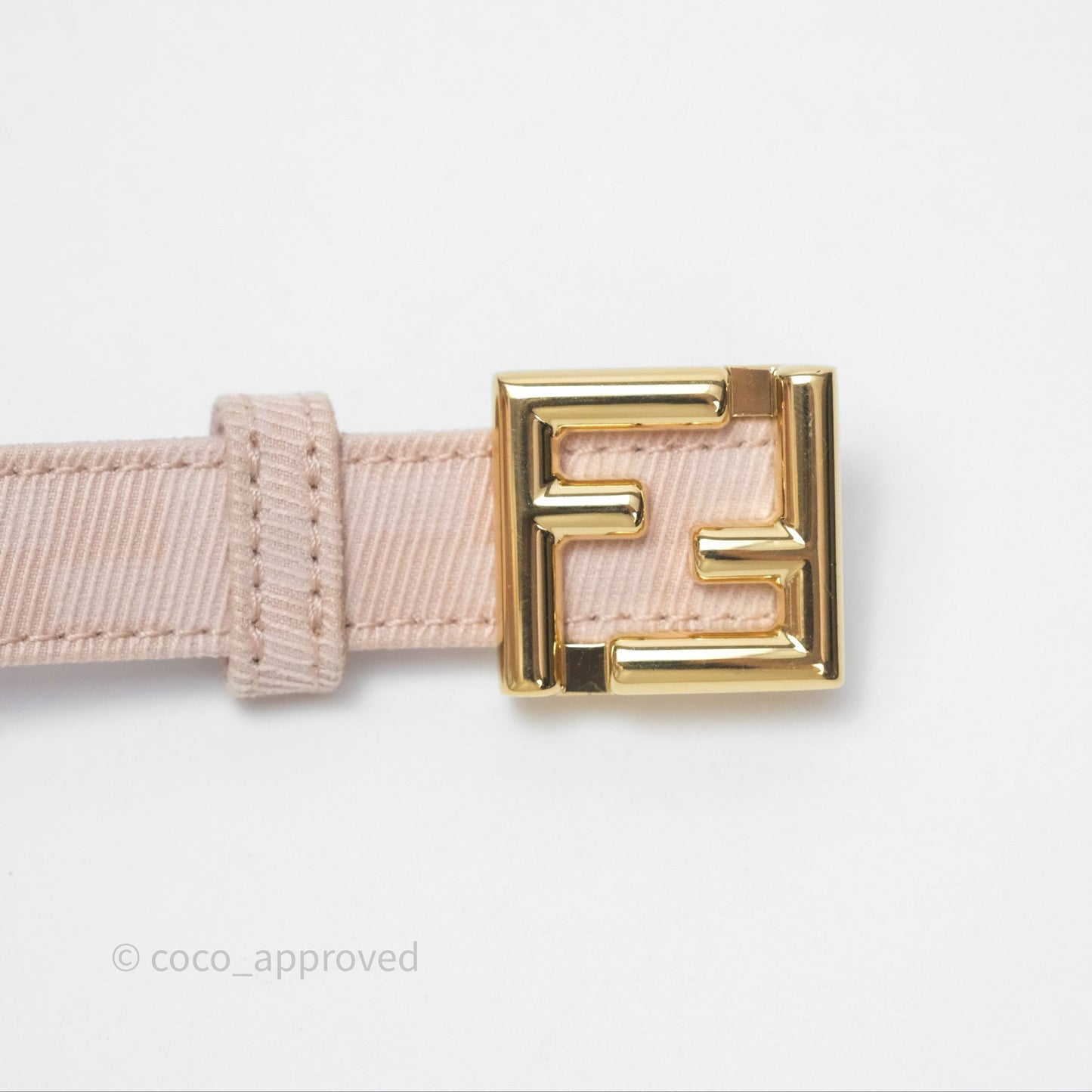 Fendi Denim FF Belted Jacket Pink
