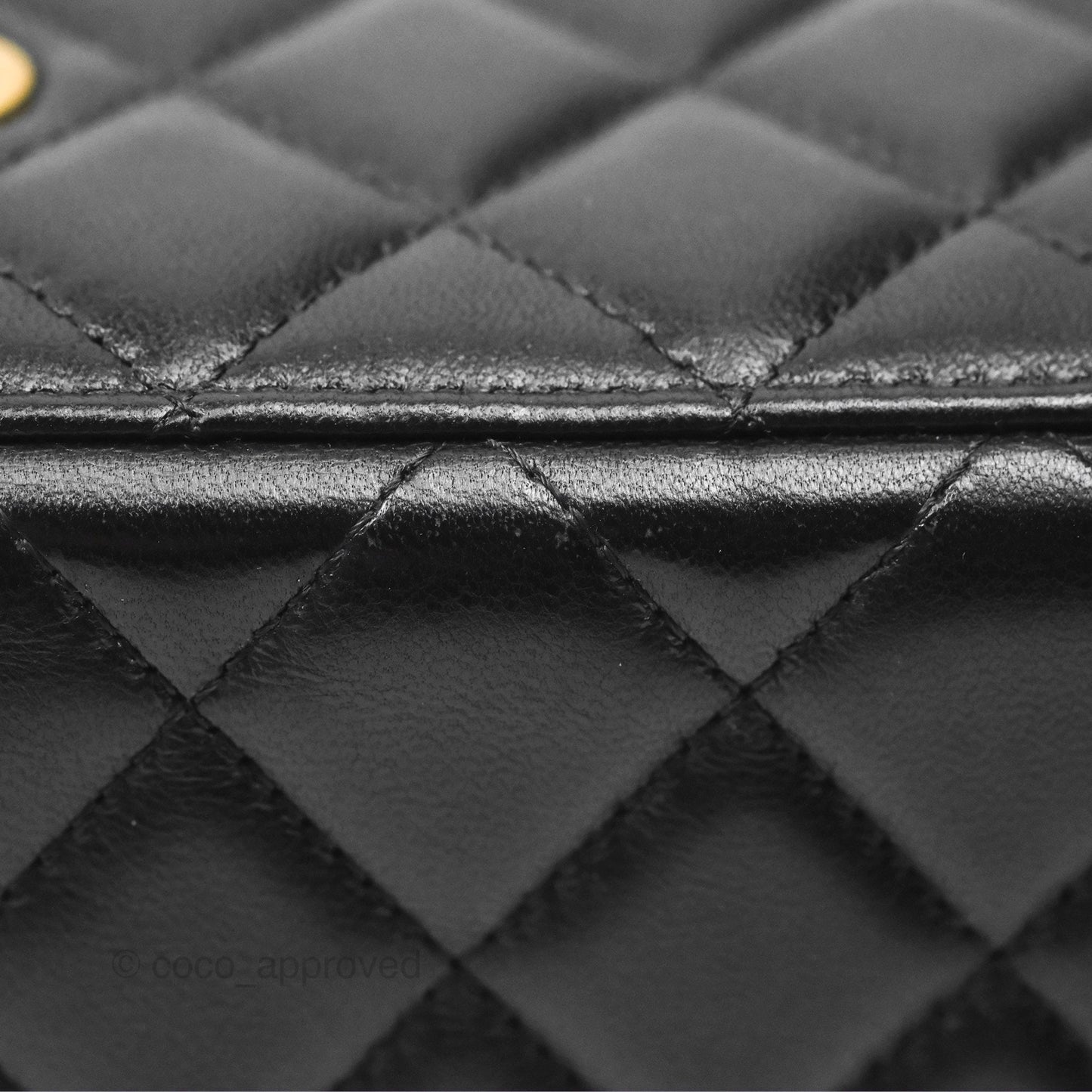 Chanel Vanity with COCO Heart Chain Black Lambskin Aged Gold Hardware
