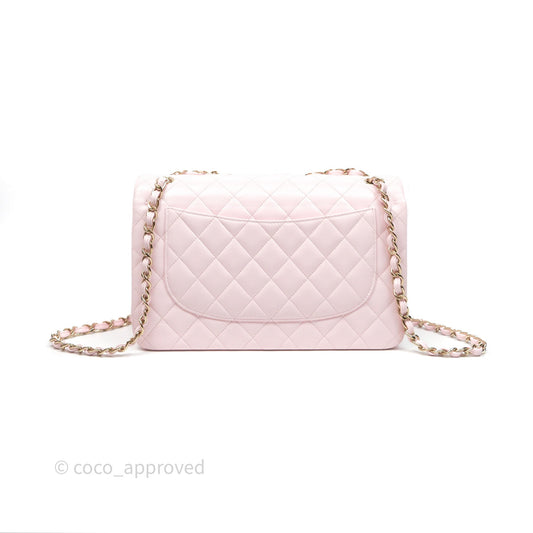 Chanel Jumbo Classic Double Flap Pink Caviar Gold Hardware⁣⁣