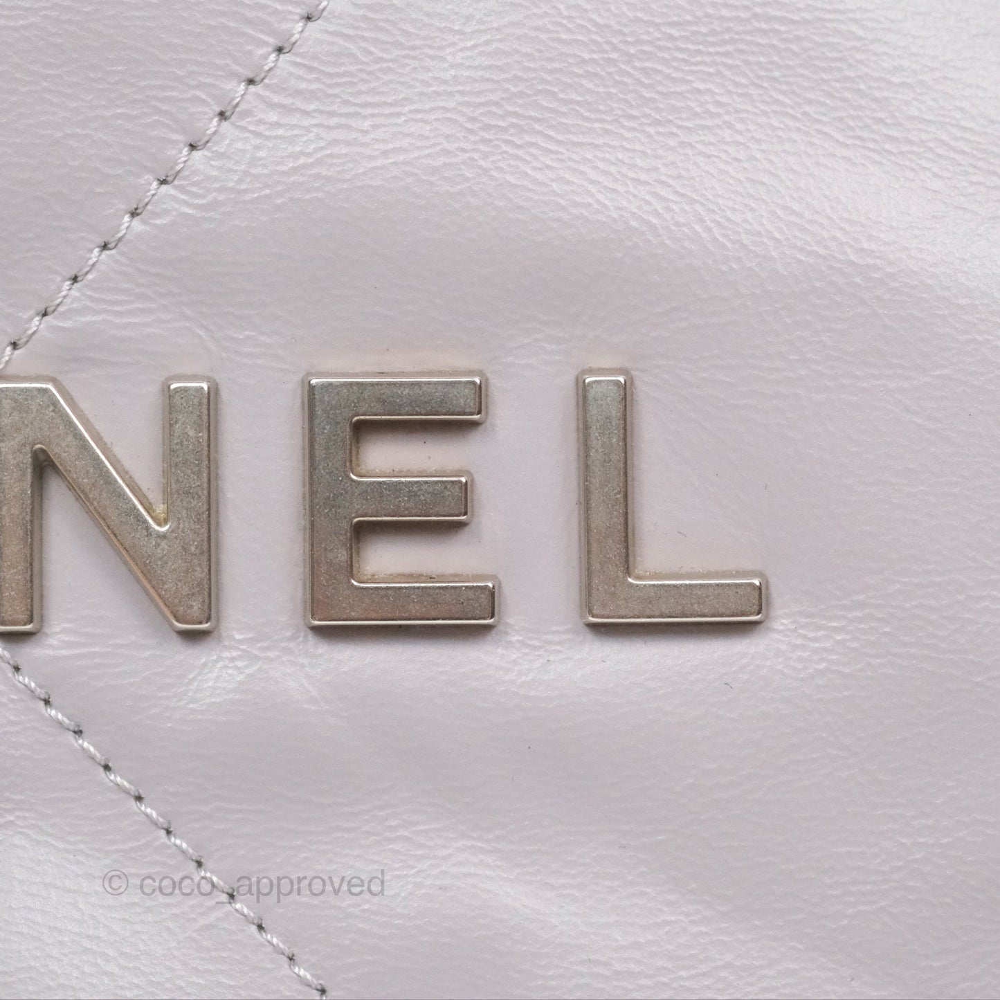 Chanel 22 Small Grey Aged Calfskin Matte Silver Hardware
