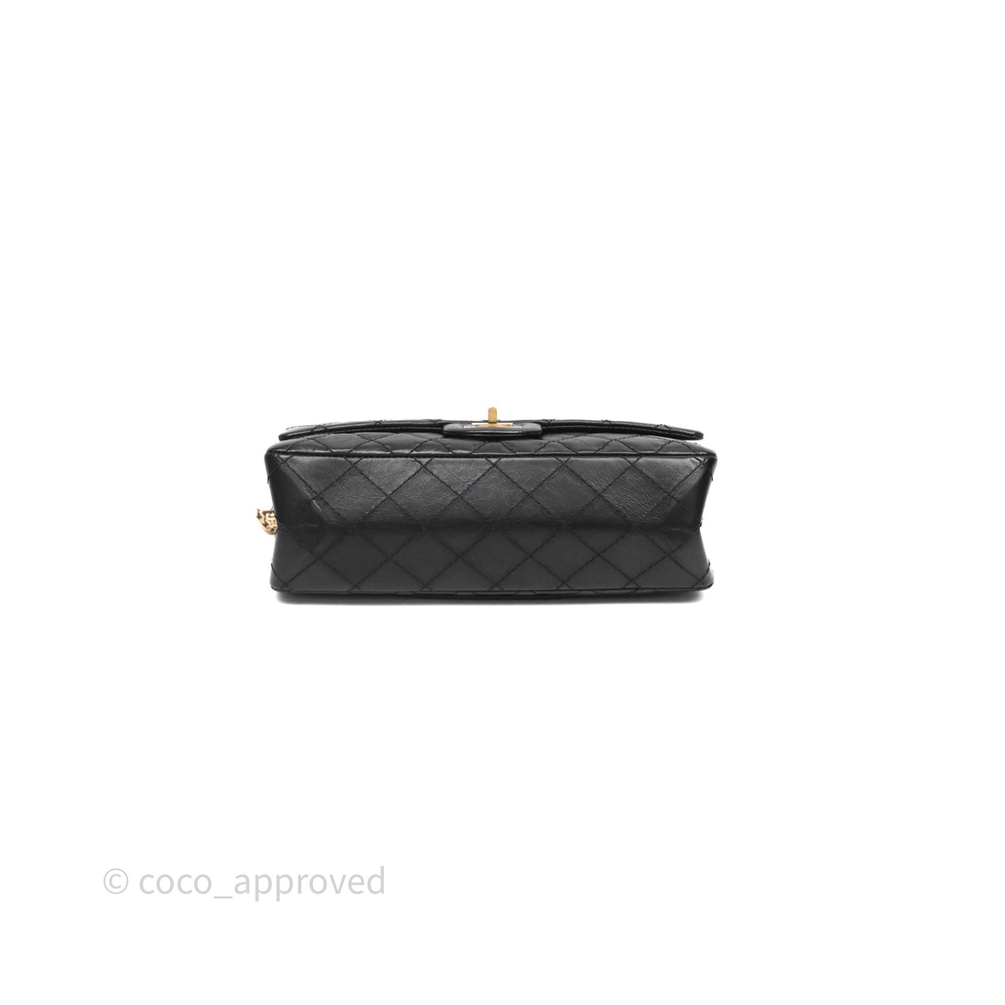 Chanel Reissue 225 Quilted Aged Calfskin Black Aged Gold Hardware
